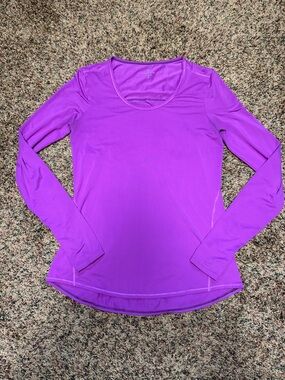 Athleta Long Sleeve Chi Top - Purple Extra Long Sleeve - Small